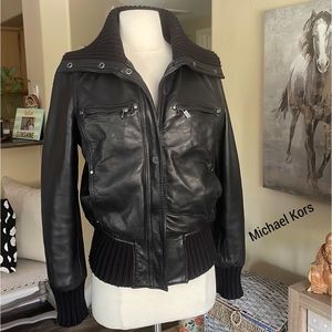 MICHAEL Michael Kors Black Leather Jacket